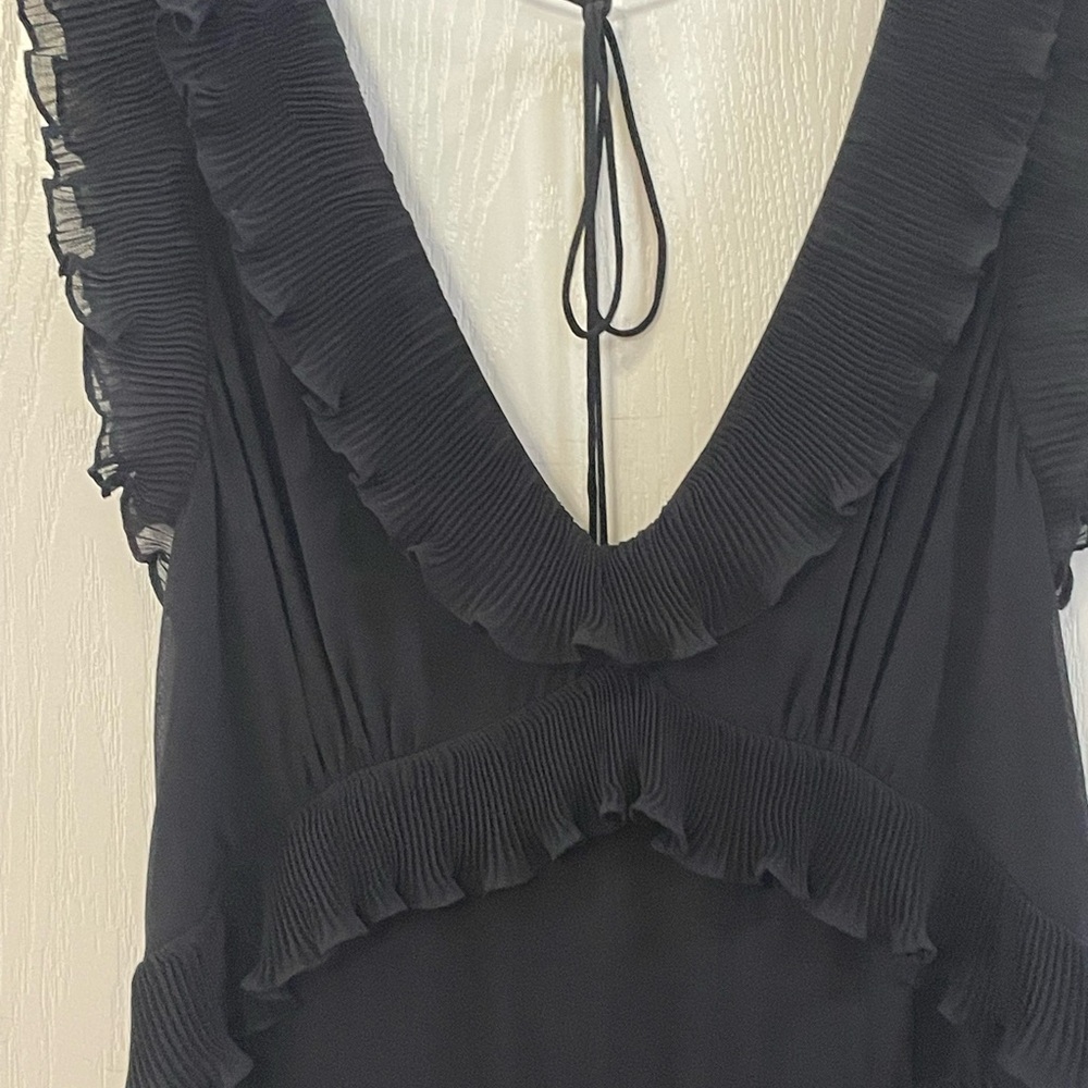 ZIMMERMANN Super 8 Frill Black Mini Dress Size 3 - Picture 6 of 6